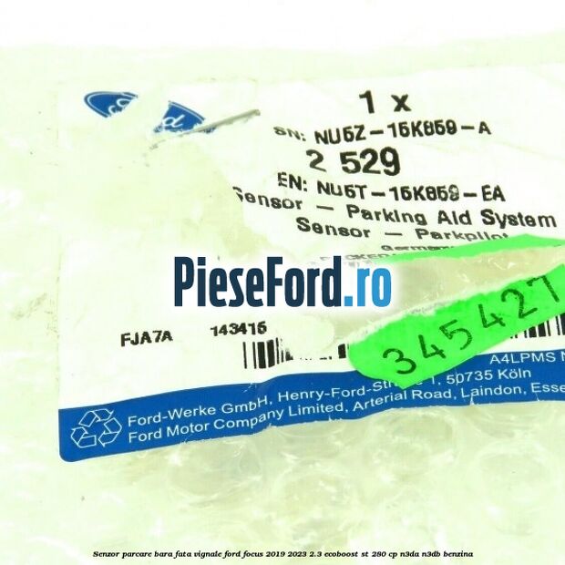 Senzor parcare bara fata Vignale Ford Focus 2019-2023 2.3 EcoBoost ST 280 cp N3DA, N3DB benzina