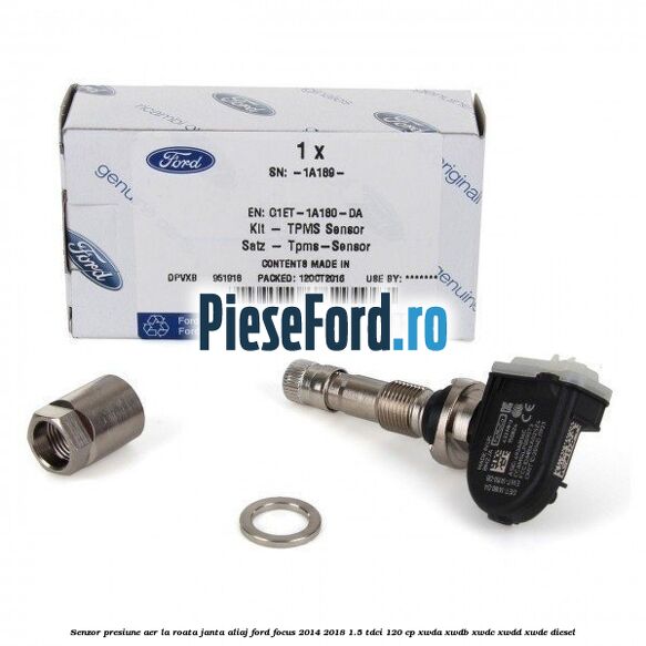 Senzor presiune aer la roata janta aliaj Ford Focus 2014-2018 1.5 TDCi 120 cp Senzor presiune aer la roata janta aliaj Ford Focus 2014-2018 1.5 TDCi 120 cp XWDA, XWDB, XWDC, XWDD, XWDE diesel