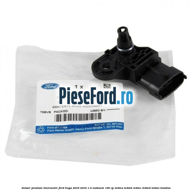 Senzor presiune intercooler Ford Kuga 2016-2018 1.5 EcoBoost 150 cp M8MA, M8MB, M8MC, M8MD, M8ME benzina