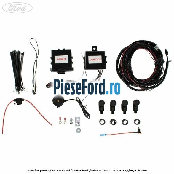 Senzori de parcare fata, cu 4 senzori in matte black Ford Escort 1990-1995 1.3 60 cp J4B, J6A benzina