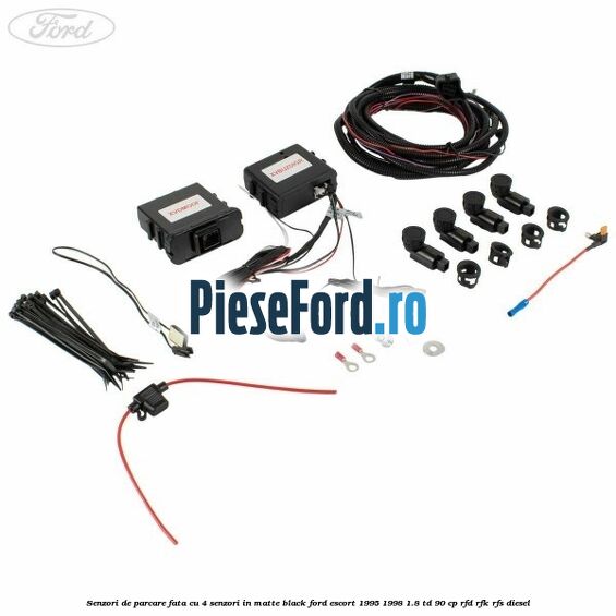 Senzori de parcare fata, cu 4 senzori in matte black Ford Escort 1995-1998 1.8 TD 90 cp RFD, RFK, RFS diesel
