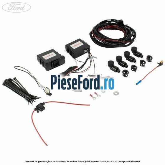 Senzori de parcare fata, cu 4 senzori in matte black Ford Mondeo 2014-2018 2.5 149 cp S7CB benzina