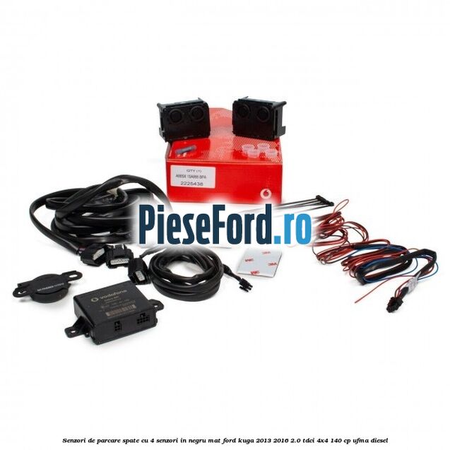 Senzori de parcare spate, cu 4 senzori in negru mat Ford Kuga 2013-2016 2.0 TDCi 4x4 140 cp UFMA diesel