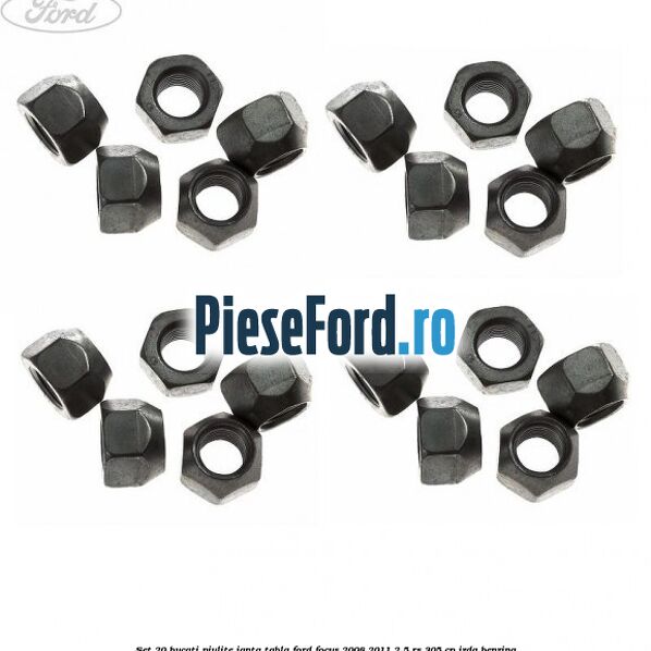 Set 20 bucati piulite janta tabla Ford Focus 2008-2011 2.5 RS 305 cp