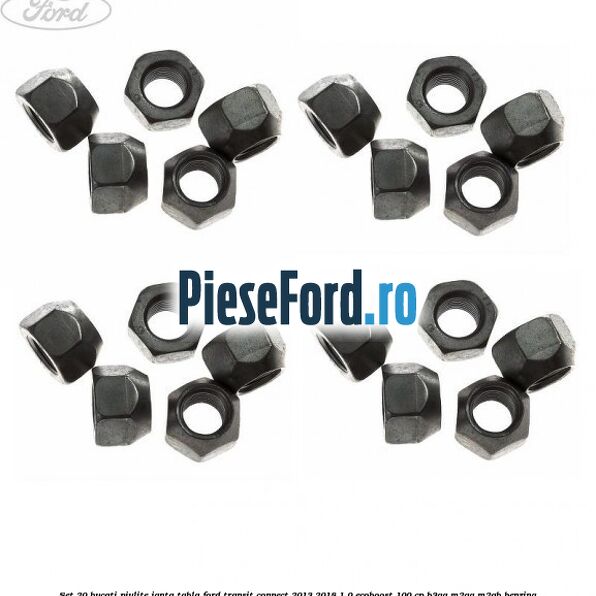 Set 20 bucati piulite janta tabla Ford Transit Connect 2013-2018 1.0 EcoBoost 100 cp