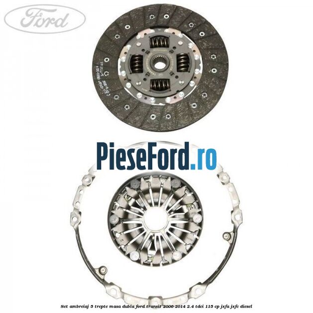 Set ambreiaj 5 trepte masa dubla Ford Transit 2006-2014 2.4 TDCi 115 cp JXFA, JXFC diesel