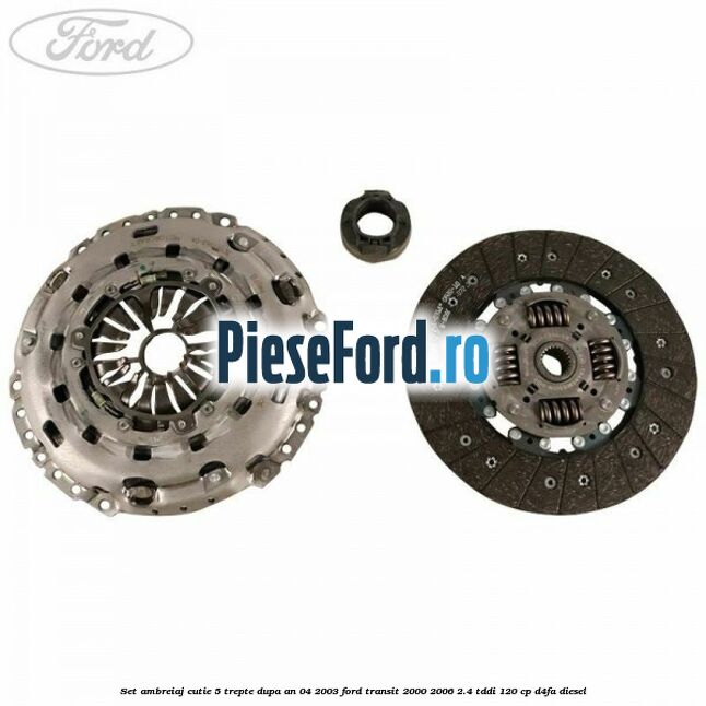 Set ambreiaj cutie 5 trepte dupa an 04/2003 Ford Transit 2000-2006 2.4 TDdi 120 cp Set ambreiaj cutie 5 trepte dupa an 04/2003 Ford Transit 2000-2006 2.4 TDdi 120 cp D4FA diesel