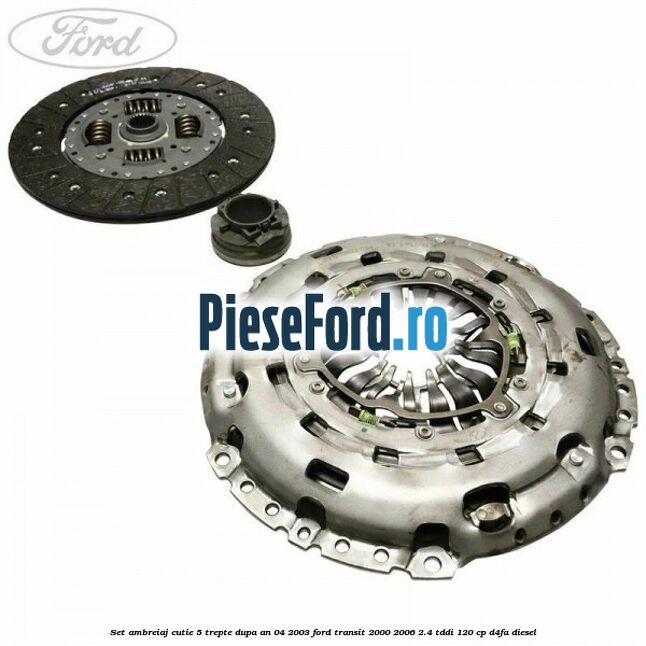 Set ambreiaj cutie 5 trepte dupa an 04/2003 Ford Transit 2000-2006 2.4 TDdi 120 cp Set ambreiaj cutie 5 trepte dupa an 04/2003 Ford Transit 2000-2006 2.4 TDdi 120 cp D4FA diesel