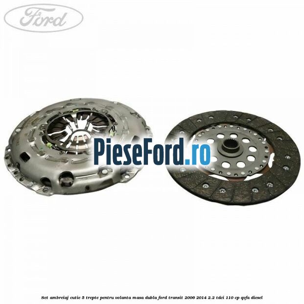 Set ambreiaj cutie 5 trepte pentru volanta masa dubla Ford Transit 2006-2014 2.2 TDCi 110 cp QVFA diesel