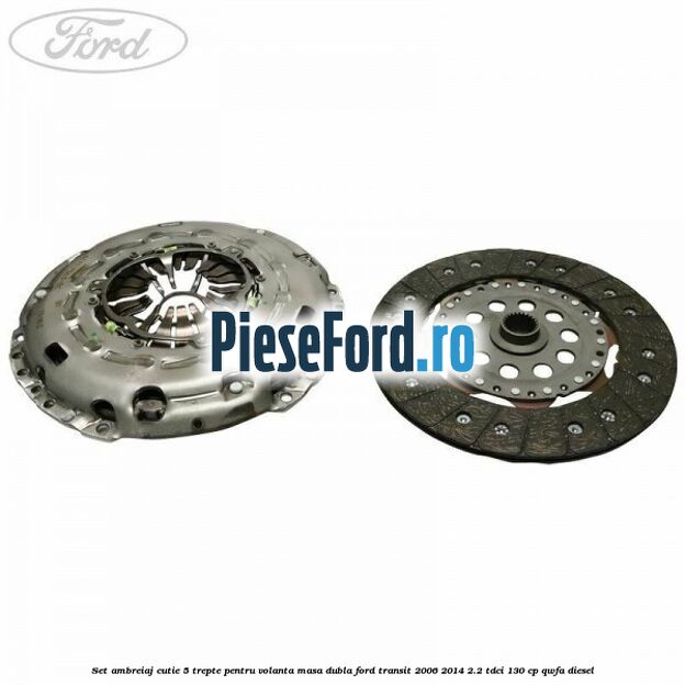 Set ambreiaj cutie 5 trepte pentru volanta masa dubla Ford Transit 2006-2014 2.2 TDCi 130 cp QWFA diesel