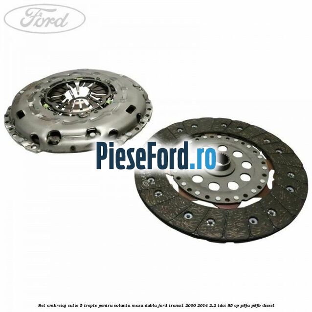 Set ambreiaj cutie 5 trepte pentru volanta masa dubla Ford Transit 2006-2014 2.2 TDCi 85 cp Set ambreiaj cutie 5 trepte pentru volanta masa dubla Ford Transit 2006-2014 2.2 TDCi 85 cp P8FA, P8FB diesel