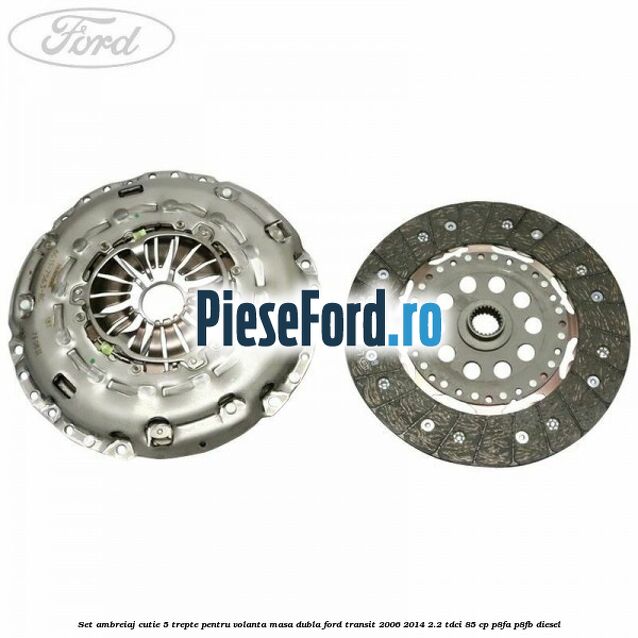 Set ambreiaj cutie 5 trepte pentru volanta masa dubla Ford Transit 2006-2014 2.2 TDCi 85 cp Set ambreiaj cutie 5 trepte pentru volanta masa dubla Ford Transit 2006-2014 2.2 TDCi 85 cp P8FA, P8FB diesel