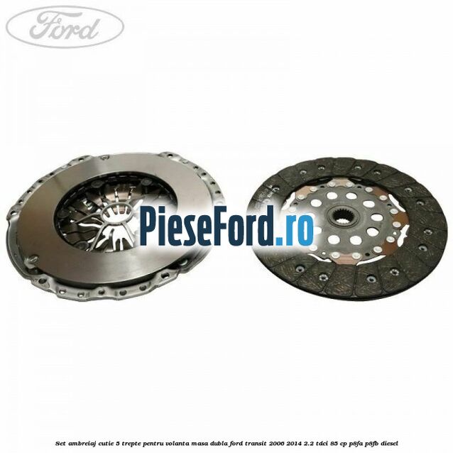 Set ambreiaj cutie 5 trepte pentru volanta masa dubla Ford Transit 2006-2014 2.2 TDCi 85 cp Set ambreiaj cutie 5 trepte pentru volanta masa dubla Ford Transit 2006-2014 2.2 TDCi 85 cp P8FA, P8FB diesel