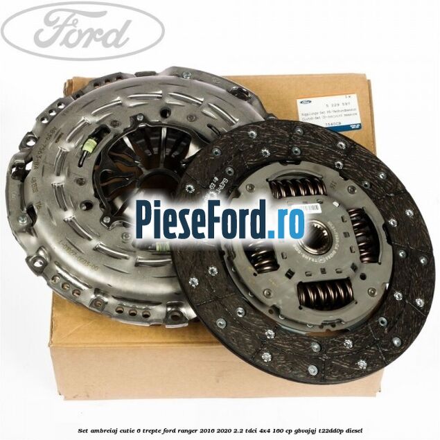 Set ambreiaj cutie 6 trepte Ford Ranger 2016-2020 2.2 TDCi 4x4 160 cp GBVAJQJ, T22DD0P diesel