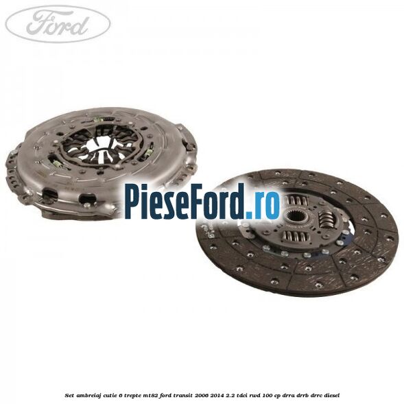 Set ambreiaj cutie 6 trepte MT82 Ford Transit 2006-2014 2.2 TDCi RWD 100 cp DRRA, DRRB, DRRC diesel