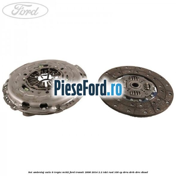 Set ambreiaj cutie 6 trepte MT82 Ford Transit 2006-2014 2.2 TDCi RWD 100 cp DRRA, DRRB, DRRC diesel