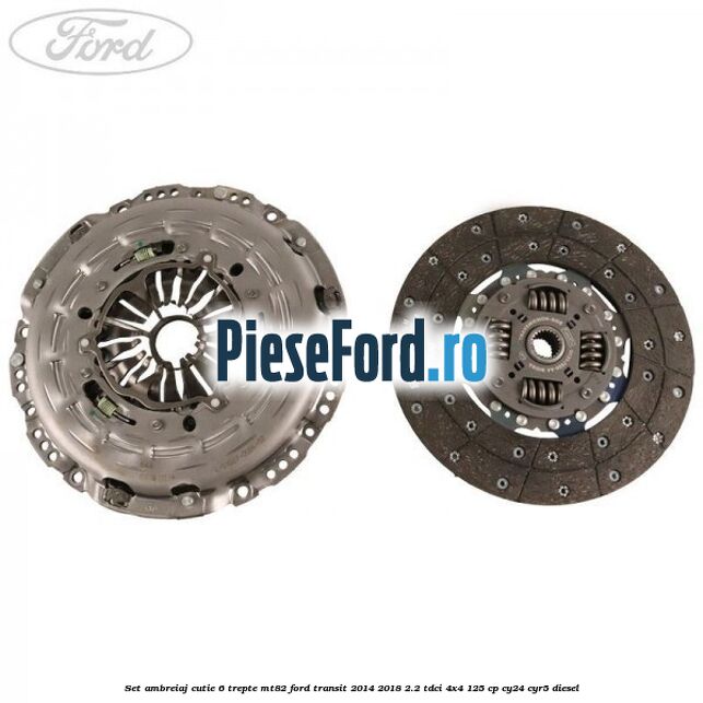Set ambreiaj cutie 6 trepte MT82 Ford Transit 2014-2018 2.2 TDCi 4x4 125 cp CY24, CYR5 diesel