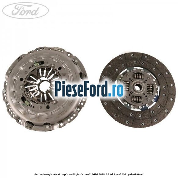Set ambreiaj cutie 6 trepte MT82 Ford Transit 2014-2018 2.2 TDCi RWD 100 cp Set ambreiaj cutie 6 trepte MT82 Ford Transit 2014-2018 2.2 TDCi RWD 100 cp DRR5 diesel