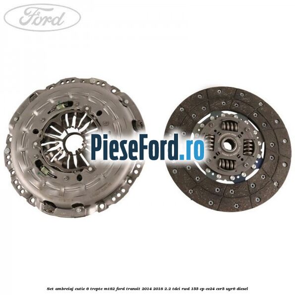 Set ambreiaj cutie 6 trepte MT82 Ford Transit 2014-2018 2.2 TDCi RWD 155 cp CV24, CVR5, UYR6 diesel