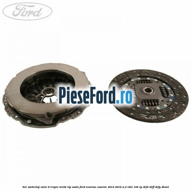 Set ambreiaj cutie 6 trepte MT82 tip sasiu Ford Tourneo Custom 2014-2018 2.2 TDCi 100 cp DRF4, DRFF, DRFG diesel