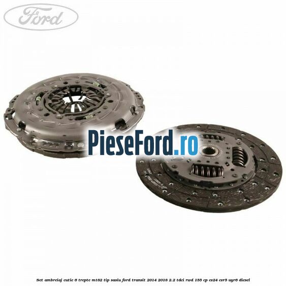 Set ambreiaj cutie 6 trepte MT82 tip sasiu Ford Transit 2014-2018 2.2 TDCi RWD 155 cp CV24, CVR5, UYR6 diesel