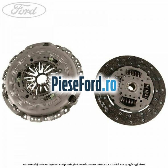 Set ambreiaj cutie 6 trepte MT82 tip sasiu Ford Transit Custom 2014-2018 2.2 TDCi 125 cp CYF4, CYFF diesel