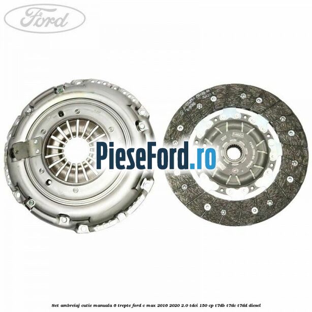 Set ambreiaj, cutie manuala 6 trepte Ford C-Max 2016-2020 2.0 TDCi 150 cp T7DB, T7DC, T7DD diesel