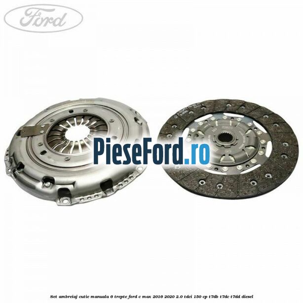 Set ambreiaj, cutie manuala 6 trepte Ford C-Max 2016-2020 2.0 TDCi 150 cp T7DB, T7DC, T7DD diesel