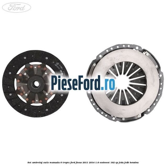 Set ambreiaj, cutie manuala 6 trepte Ford Focus 2011-2014 1.6 EcoBoost 182 cp JTDA, JTDB benzina
