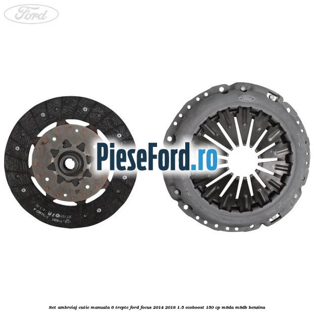Set ambreiaj, cutie manuala 6 trepte Ford Focus 2014-2018 1.5 EcoBoost 150 cp Set ambreiaj, cutie manuala 6 trepte Ford Focus 2014-2018 1.5 EcoBoost 150 cp M8DA, M8DB benzina