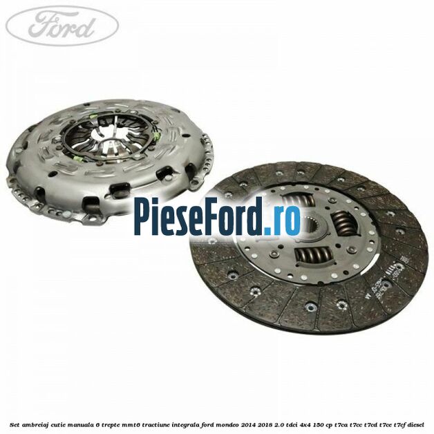 Set ambreiaj, cutie manuala 6 trepte MMT6 tractiune integrala Ford Mondeo 2014-2018 2.0 TDCi 4x4 150 cp T7CA, T7CC, T7CD, T7CE, T7CF diesel