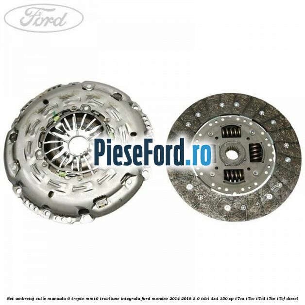 Set ambreiaj, cutie manuala 6 trepte MMT6 tractiune integrala Ford Mondeo 2014-2018 2.0 TDCi 4x4 150 cp