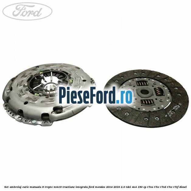 Set ambreiaj, cutie manuala 6 trepte MMT6 tractiune integrala Ford Mondeo 2014-2018 2.0 TDCi 4x4 150 cp T7CA, T7CC, T7CD, T7CE, T7CF diesel