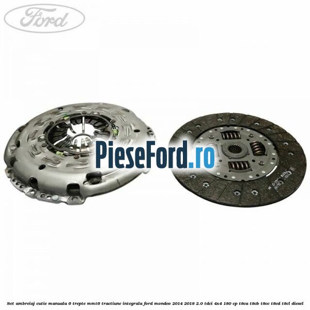 Set ambreiaj, cutie manuala 6 trepte MMT6 tractiune integrala Ford Mondeo 2014-2018 2.0 TDCi 4x4 180 cp T8CA, T8CB, T8CC, T8CD, T8CL diesel