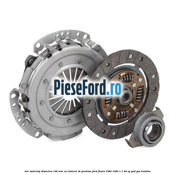 Set ambreiaj diametru 190 mm cu rulment de presiune Ford Fiesta 1989-1996 1.1 54 cp GUD, GUE benzina