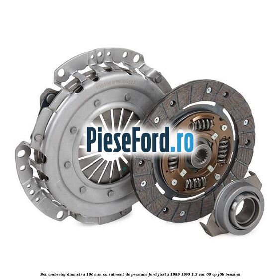 Set ambreiaj diametru 190 mm cu rulment de presiune Ford Fiesta 1989-1996 1.3 CAT 60 cp J6B benzina