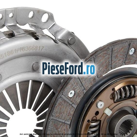 Set ambreiaj diametru 190 mm cu rulment de presiune Ford Fiesta 1989-1996 1.3 CAT 60 cp J6B benzina
