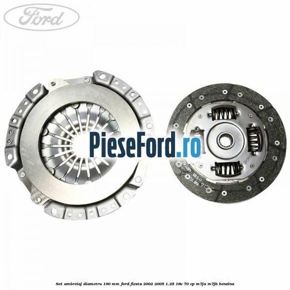 Set ambreiaj diametru 190 mm Ford Fiesta 2002-2005 1.25 16V 70 cp M7JA, M7JB benzina