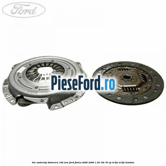 Set ambreiaj diametru 190 mm Ford Fiesta 2005-2008 1.25 16V 70 cp Set ambreiaj diametru 190 mm Ford Fiesta 2005-2008 1.25 16V 70 cp M7JA, M7JB benzina