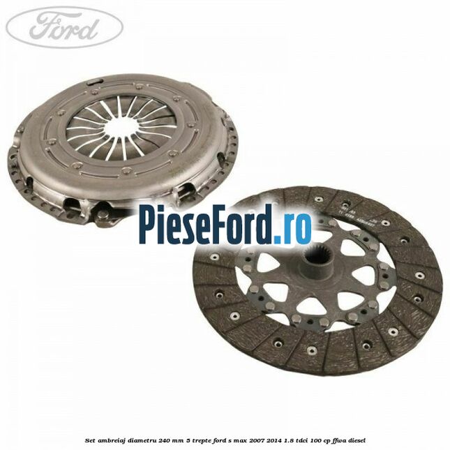 Set ambreiaj diametru 240 mm 5 trepte Ford S-Max 2007-2014 1.8 TDCi 100 cp Set ambreiaj diametru 240 mm 5 trepte Ford S-Max 2007-2014 1.8 TDCi 100 cp FFWA diesel