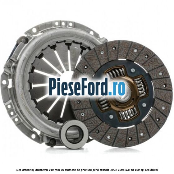 Set ambreiaj diametru 240 mm cu rulment de presiune Ford Transit 1991-1994 2.5 TD 100 cp 4EA diesel