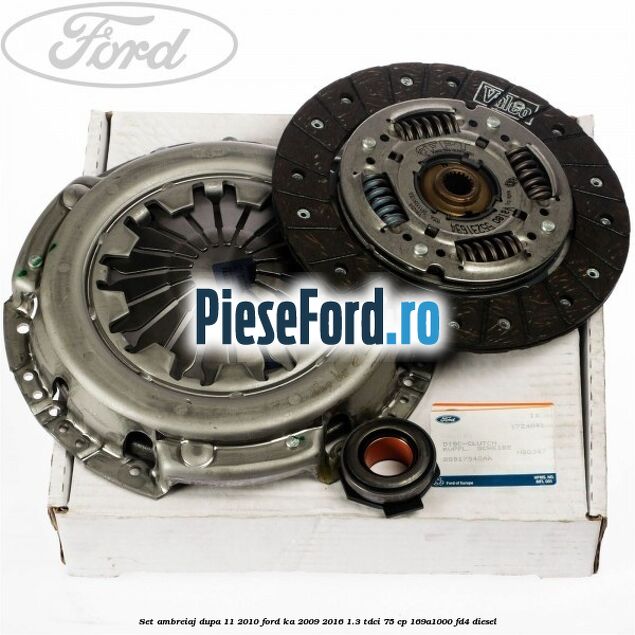 Set ambreiaj dupa 11/2010 Ford Ka 2009-2016 1.3 TDCi 75 cp 169A1000, FD4 diesel