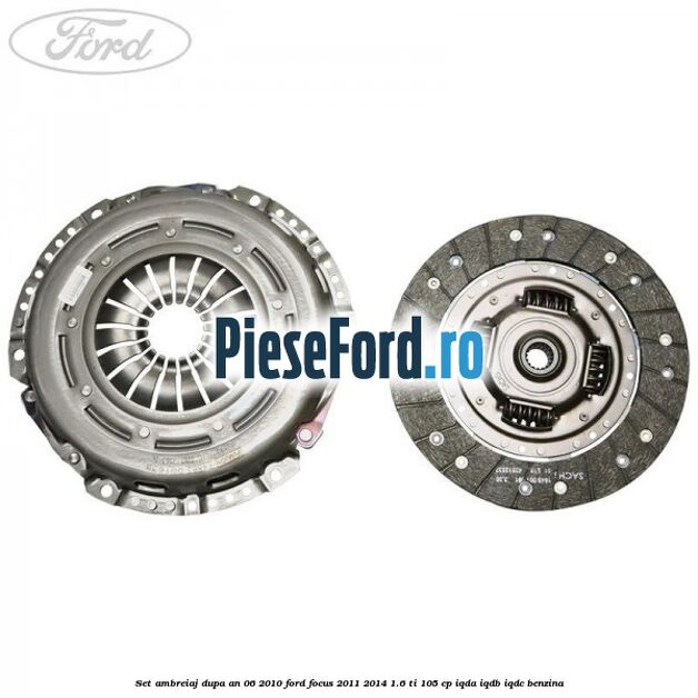 Set ambreiaj dupa an 06/2010 Ford Focus 2011-2014 1.6 Ti 105 cp Set ambreiaj dupa an 06/2010 Ford Focus 2011-2014 1.6 Ti 105 cp IQDA, IQDB, IQDC benzina