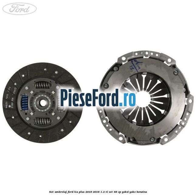 Set ambreiaj Ford Ka plus 2016-2018 1.2 Ti-VCT 85 cp YSKD, YSKE benzina