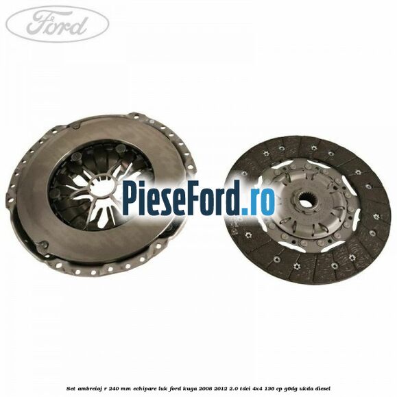Set ambreiaj R 240 mm echipare LUK Ford Kuga 2008-2012 2.0 TDCi 4x4 136 cp G6DG, UKDA diesel
