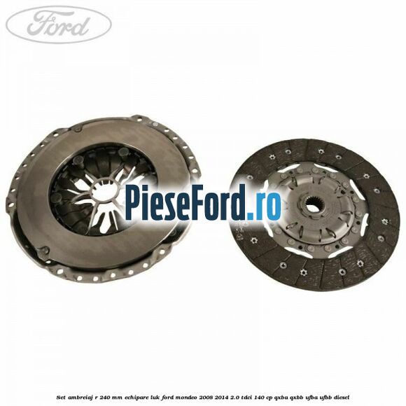 Set ambreiaj R 240 mm echipare LUK Ford Mondeo 2008-2014 2.0 TDCi 140 cp QXBA, QXBB, UFBA, UFBB diesel