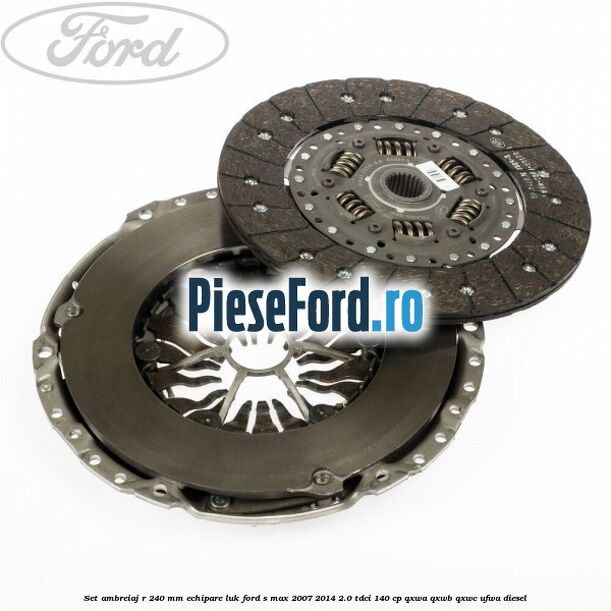 Set ambreiaj R 240 mm echipare LUK Ford S-Max 2007-2014 2.0 TDCi 140 cp QXWA, QXWB, QXWC, UFWA diesel