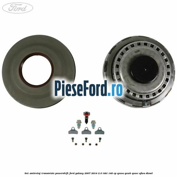 Set ambreiaj transmisie Powershift Ford Galaxy 2007-2014 2.0 TDCi 140 cp QXWA, QXWB, QXWC, UFWA diesel