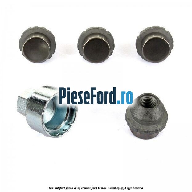 Set antifurt janta aliaj cromat Ford B-Max 1.4 90 cp SPJD, SPJE benzina