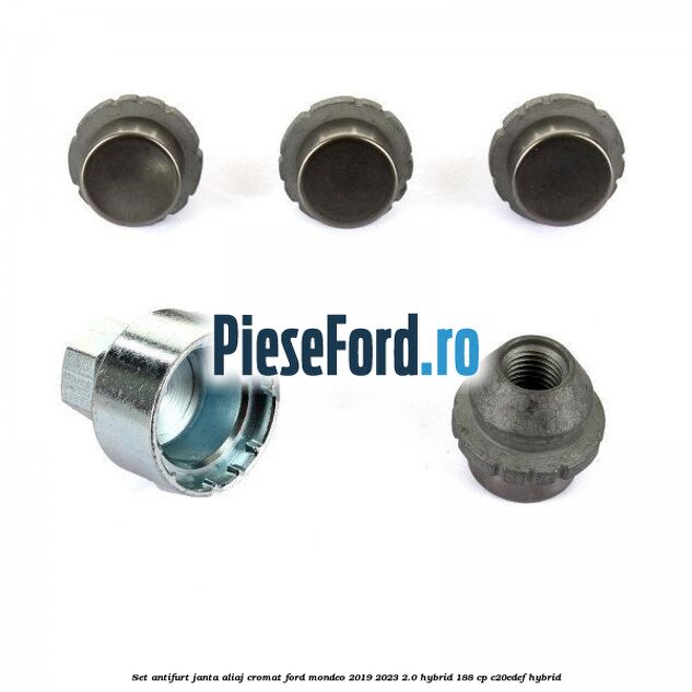 Set antifurt janta aliaj cromat Ford Mondeo 2019-2023 2.0 Hybrid 188 cp C20EDEF hybrid